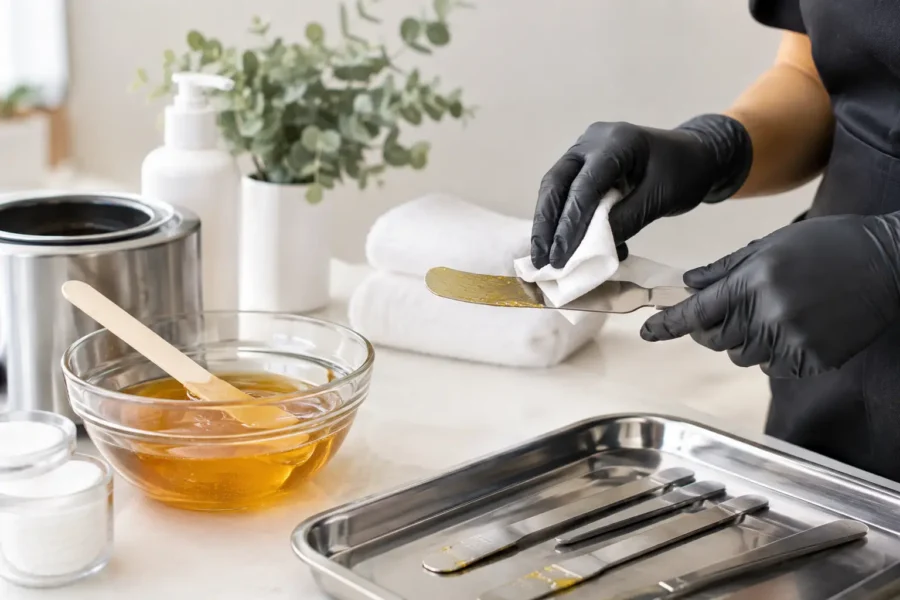 How to Sanitize Sugaring Tools Between Clients